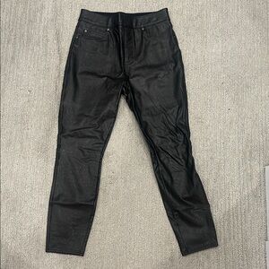 SPANX Black Faux Leather Pants